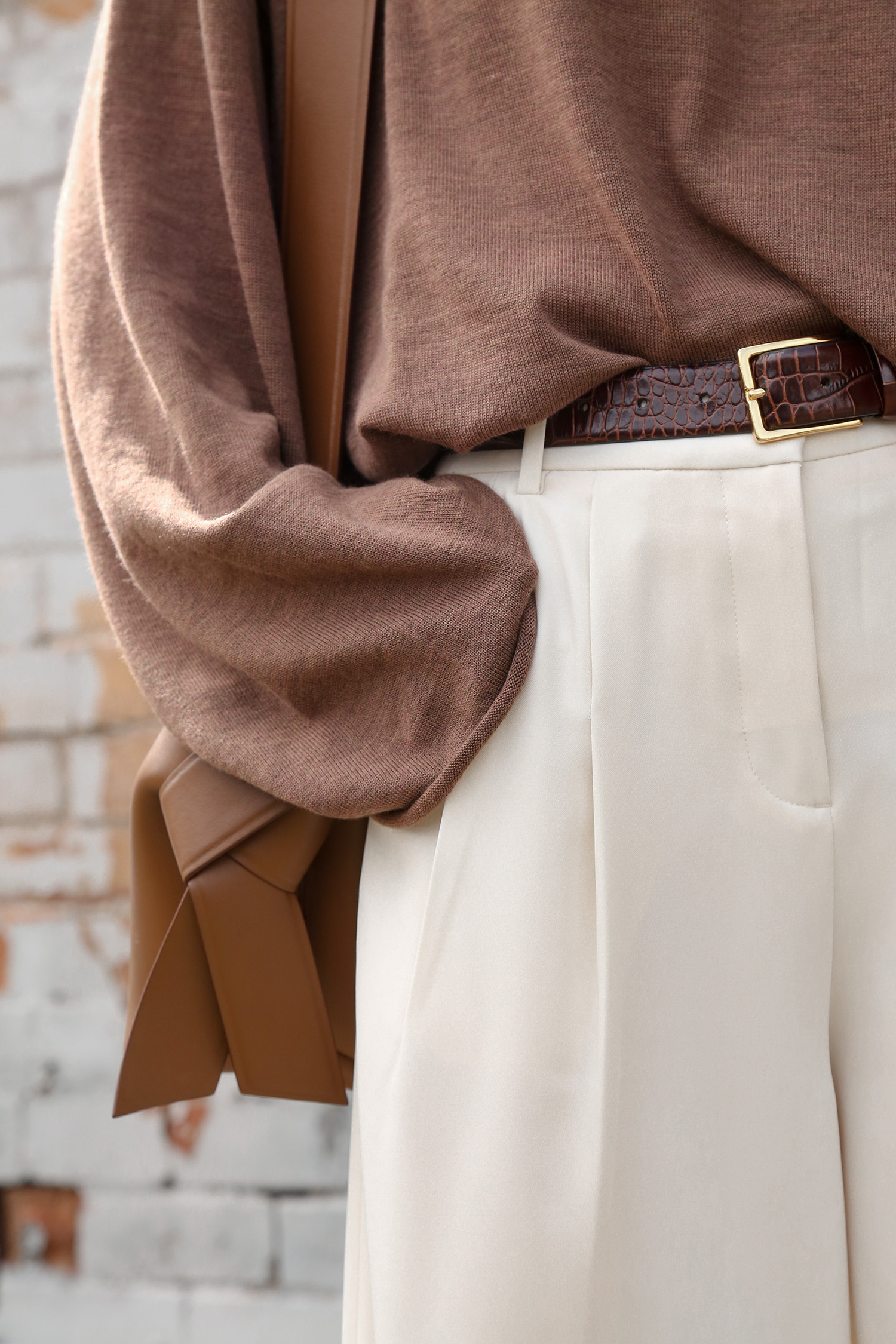 Scandi chic minimal oversized sweater